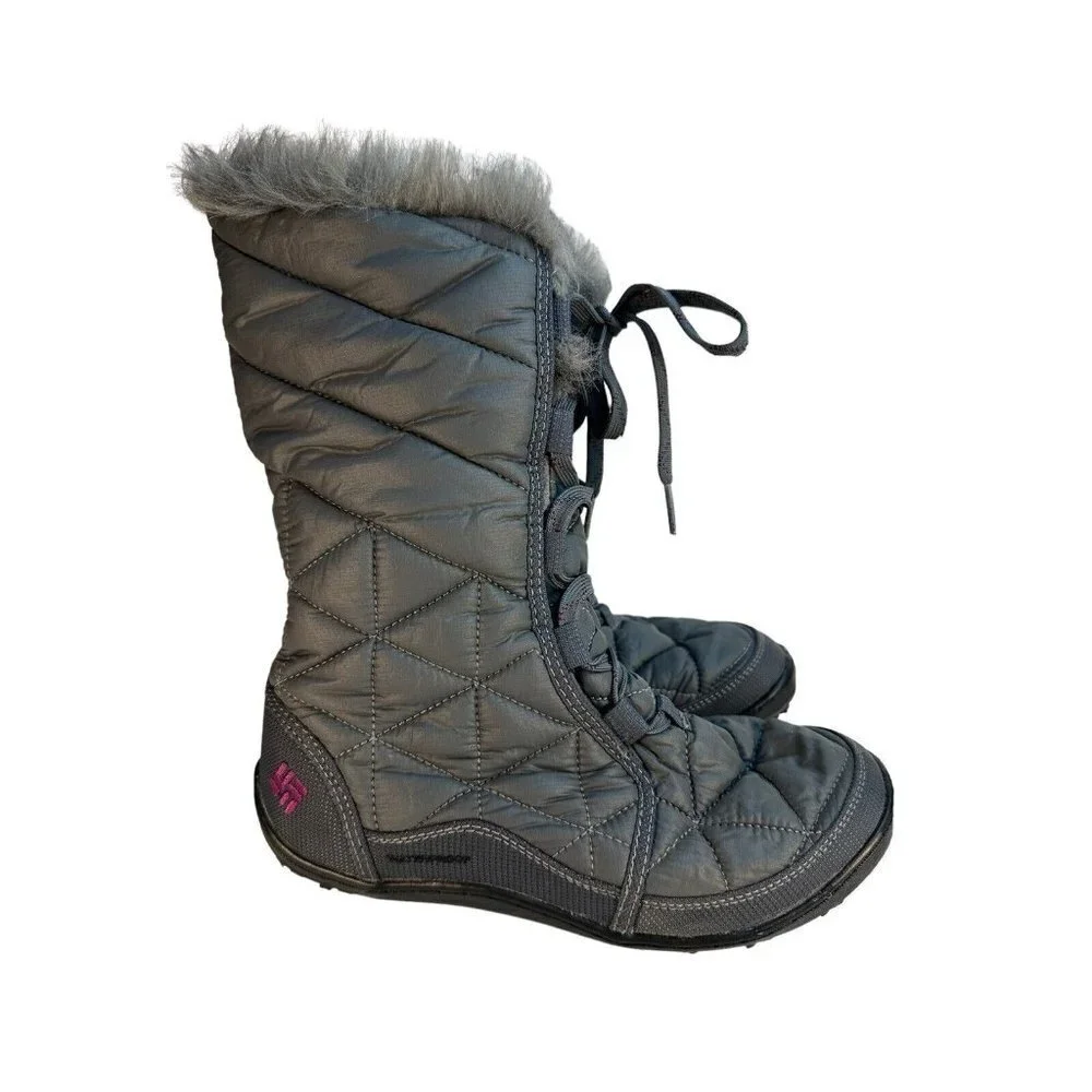 Columbia Womens Insulated Powder Summit 200 Grams Gray Waterproof Winter Boots 6